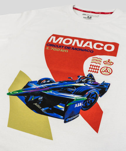 Formula E Men's Monaco Circuit De Monaco White T-shirt