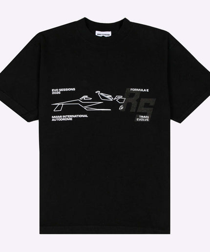 Formula E x Race Service Unisex Vintage Black T-shirt 2025
