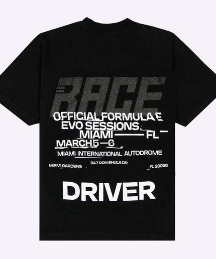 Formula E x Race Service Unisex Vintage Black T-shirt 2025