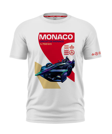 Formula E Men's Monaco Circuit De Monaco White T-shirt