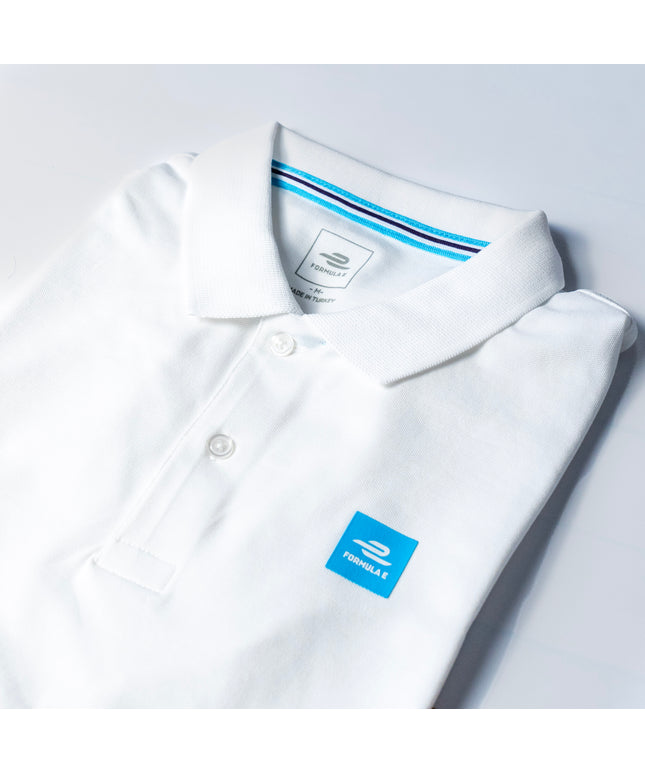 Formula E Mens Essential White Polo
