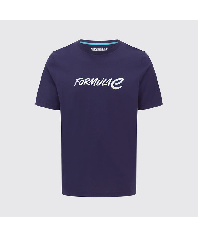 Formula E Kids Wordmark Foil Navy T-shirt
