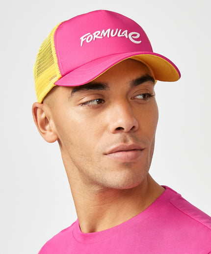 Formula E Unisex Wordmark Pink Trucker Hat