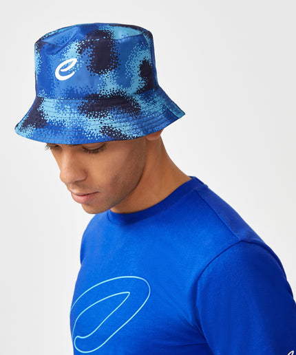 Formula E Unisex Blurred Blues E Reversible Bucket Hat