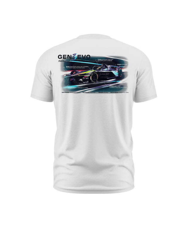 Formula E Men's Gen3 Evo Speed White T-Shirt
