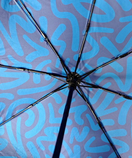 Formula E Compact Blue Umbrella