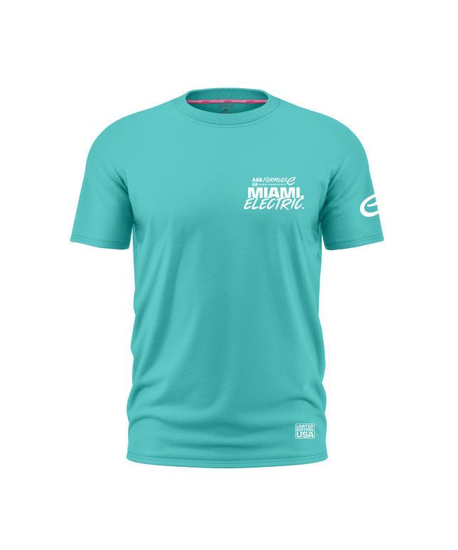 Formula E Men's Miami Electric Ocean Blue Limited Edition T-shirt
