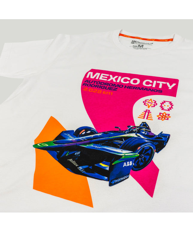 Formula E Men's Mexico City Autódromo Hermanos Rodríguez White T-shirt