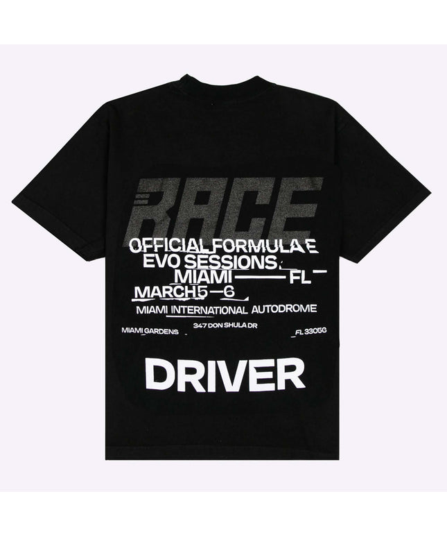 Formula E x Race Service Unisex Vintage Black T-shirt 2025