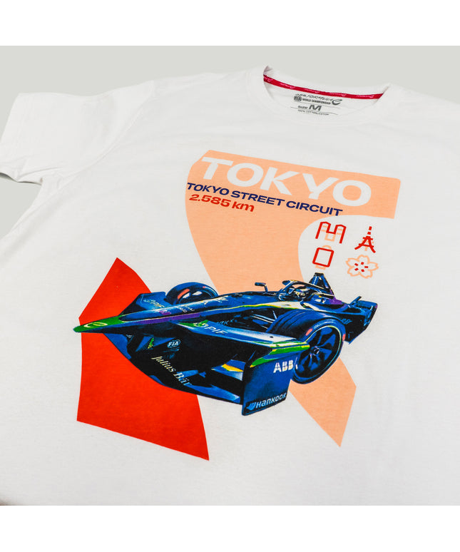 Formula E Men's Tokyo Street Circuit White T-shirt