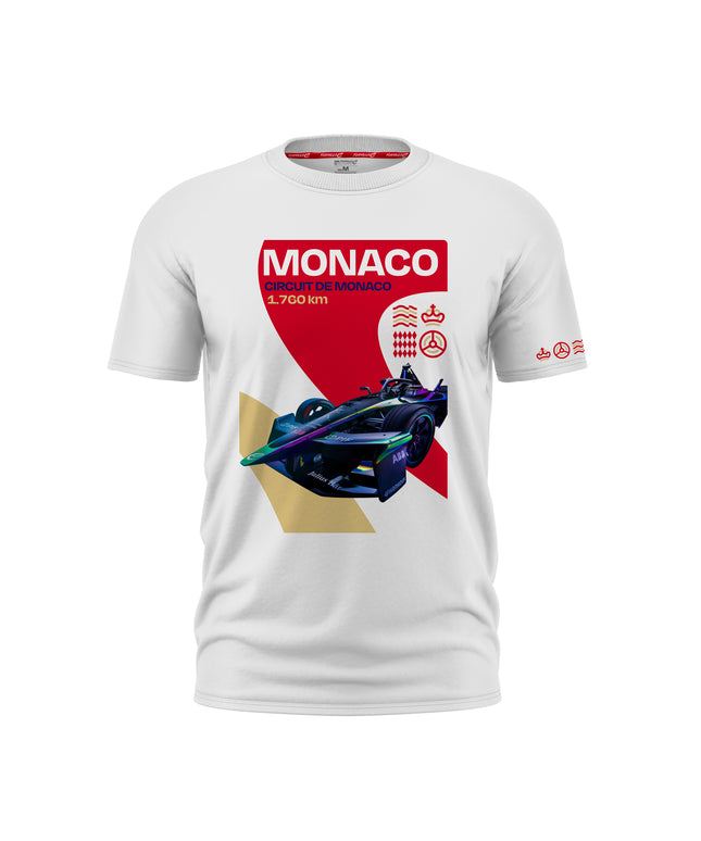 Formula E Men's Monaco Circuit De Monaco White T-shirt